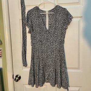 Cute Black and White Flower Dress